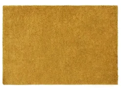 Tapete Felpudo De Pelos Compridos 200 X 300 Cm Amarelo Mostarda - Milinio