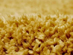Tapete Felpudo De Pelos Compridos 200 X 300 Cm Amarelo Mostarda - Milinio