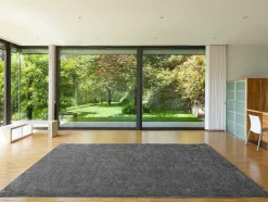 Tapete Felpudo De Pelos Compridos 160 X 230 Cm Antracite - Milinio