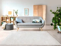 Tapete Felpudo De Pelos Compridos 200 X 300 Cm Branco - Milinio