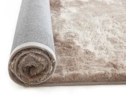 Tapete Shaggy Dolce Taupe Reflexo Bege - Poliester - 160*230 Cm