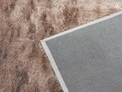 Tapete Shaggy Dolce Taupe Reflexo Bege - Poliester - 140*200 Cm