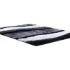 Tapete Shaggy Ecume - Poliester Tufado A Mão - Preto E Branco - 200*290 Cm