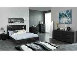 Tapete Shaggy Ecume - Poliester Tufado A Mão - Taupe, Branco E Preto - 140 X 200 Cm