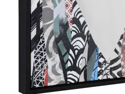 Tela Impressa Emoldurada De 60 X 80 Cm Com Moldura Em Madeira Multicolor - Lady