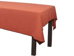 Toalha Em Algodao E Linha Com Borda Preta 170 X 250 Cm Terracota - Borina