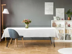 Toalha Em Algodao E Linha Com Borda Preta 170 X 300 Cm Branco Quebrado - Borina