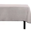 Toalha Em Algodao E Linha Com Borda Preta 170 X 170 Cm Taupe - Borina