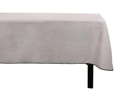 Toalha Em Algodao E Linha Com Borda Preta 170 X 170 Cm Taupe - Borina