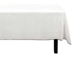 Toalha Em Algodao E Linha Com Borda Preta 170 X 170 Cm Branco Quebrado - Borina
