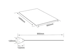 Toldo De Porta Em Aluminio 140X90 Cm Liso Com Leds - Luxama