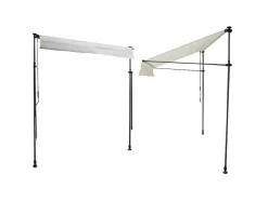 Toldo De Varanda Chene 3 1,2M - Tecido Bege E Estrutura Cinzenta