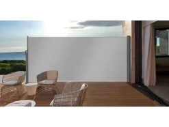 Toldo Lateral Opaco Extensivel Suela - Cinza Claro - C300 X A180 Cm