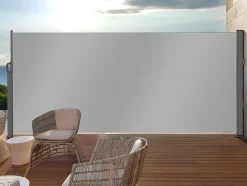 Toldo Lateral Opaco Extensivel Suela - Cinza Claro - C300 X A180 Cm