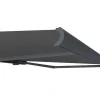 Toldo Retratil Motorizado Com Leds E Caixa Integral 6 X 3,5 M, Lona Acrilico Antracite - Galaxa