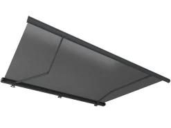 Toldo Retratil Motorizado Com Leds E Caixa Integral 6 X 3,5 M, Lona Acrilico Antracite - Galaxa