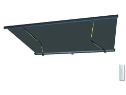 Toldo Retratil Motorizado Com Leds E Caixa Integral 6 X 3,5 M, Lona Acrilico Antracite - Galaxa