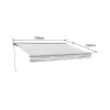 Toldo Saule De 2,95 2,5M Com Semi-Canopia - Tecido Bege E Estrutura Cinzenta