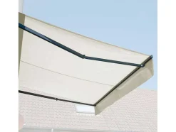 Toldo Saule De 2,95 2,5M Com Semi-Canopia - Tecido Bege E Estrutura Cinzenta