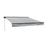 Toldo Saule 3,5 3M Com Semi-Canopia - Tecido Cinzento E Estrutura Cinzenta