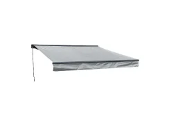 Toldo Saule 3,5 3M Com Semi-Canopia - Tecido Cinzento E Estrutura Cinzenta