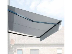 Toldo Saule 3,5 3M Com Semi-Canopia - Tecido Cinzento E Estrutura Cinzenta