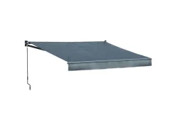 Toldo Saule 3,5 3M - Tecido Antracite E Estrutura Cinzenta