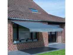 Toldo Saule 3,5 3M - Tecido Antracite E Estrutura Cinzenta