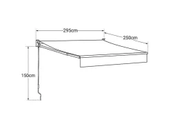 Toldo Saule 2,95 2,5M - Tecido Bege E Estrutura Cinzenta