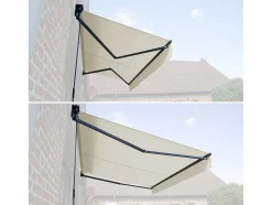 Toldo Saule 2,95 2,5M - Tecido Bege E Estrutura Cinzenta