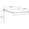 Toldo Saule 3,5 3M - Tecido Cinzento E Estrutura Cinzenta