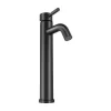 Torneira Misturadora Mecanica Arredondada Em Inox Escovado Preto Mate A29,6 Cm - Salavan