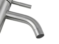 Torneira Misturadora Mecanica Arredondada Em Inox Cor Niquel Escovado A17 Cm - Salavan