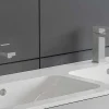 Torneira Misturadora Mecanica Quadrada Em Inox Cor Niquel Escovado A17,3 Cm - Canilas