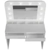 Toucador Com Espelho, Leds E Espacos De Arrumação Cor Branco - Josephine