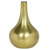 Vaso Em Metal Dourado A.30 Cm Acabamento Latao Antigo - Gizeh