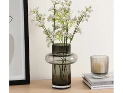 Vaso Em Vidro De Cor D. 16,5 X A. 25 Cm Vidro Cinzento Fumado - Valoit