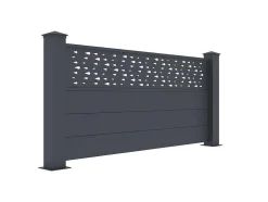 Vedacao Para Pousar De A.89 Cm Em Aluminio Com Motivos De C.189 Cm Cor Antracite - Bazio