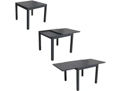 Venezia Conjunto De Mobiliário De Jardim Extensivel 90/180 Em Aluminio Antracite - 8 Lugares