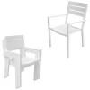 Venezia Conjunto De Moveis De Jardim De Aluminio Extensivel 180/300 - Branco