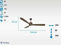 Ventilador De Tecto 166 Cm Com Wifi Hipersilencio Reversivel