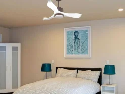 Ventilador De Tecto Reversivel Termostato Regulavel Termostato Regulavel Wifi Motor Dc Tectos Inclinados 2/3 Laminas Memória Hypersilence