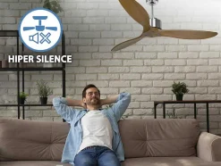 Ventilador De Tecto Reversivel Termostato Reversivel Motor Wifi Tectos Dc Hypersilence Memory Fullwood
