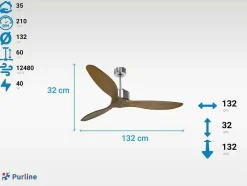 Ventilador De Tecto Reversivel Termostato Reversivel Motor Wifi Tectos Dc Hypersilence Memory Fullwood