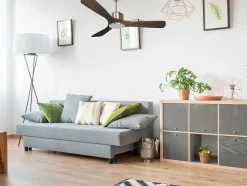 Ventilador De Tecto Reversivel Termostato Regulavel Termostato Wifi Motor Dc Tectos Inclinados Controlo Remoto Luz De Tres Tons Memória Hipersilenciosa