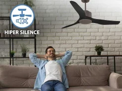 Ventilador De Tecto Reversivel Termostato Regulavel Termostato Wifi Motor Dc Tectos Inclinados Controlo Remoto Adaptador De Luz De Tres Tons 2/3 Laminas Memória Hipersilenciosa