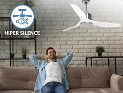 Ventilador De Tecto Reversivel Termostato Regulavel Termostato Wifi Motor Dc Tectos Inclinados Controlo Remoto Adaptador De Luz De Tres Tons 2/3 Laminas Memória Hipersilenciosa