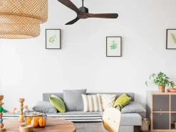 Ventilador De Tecto Reversivel Termostato Regulavel Termostato Wifi Motor Dc Tectos Inclinados Controlo Remoto Luz De Tres Tons Memória Hipersilenciosa