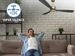 Ventilador De Tecto Reversivel Termostato Reversivel Regulavel Wifi Motor Dc Tectos Inclinados Memória Hypersilence