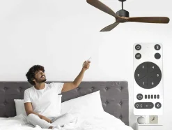 Ventilador De Tecto Wifi Com Motor Dc Controlo Remoto Hypersilence Fullwood Memory